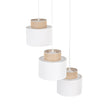 DUO White Jute Natural Pendant Light 3