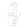 DUO White Jute Natural Pendant Light 3