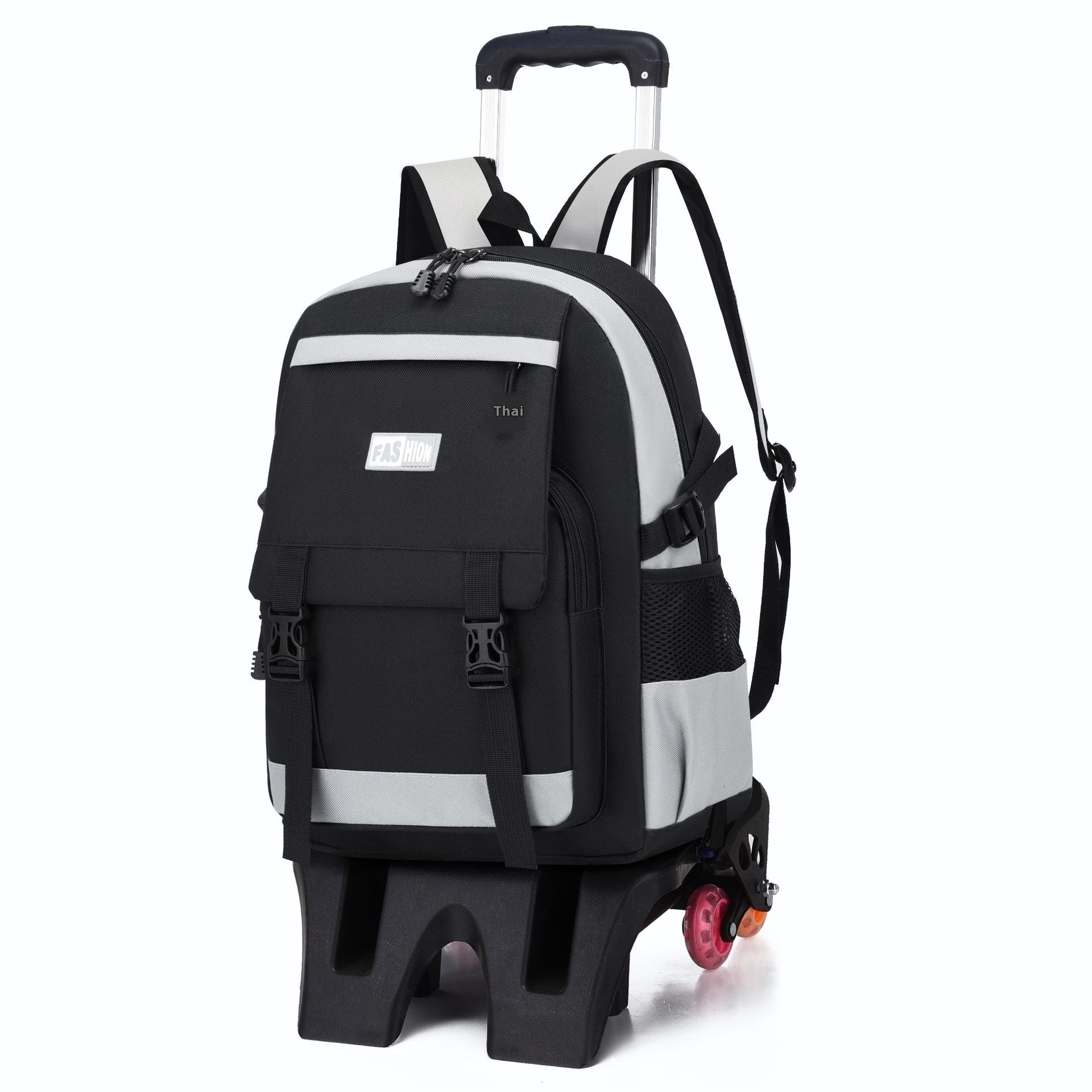 Kids Large Capacity Trolley School Backpack with Wheels – Primary School Pull Rod Bag