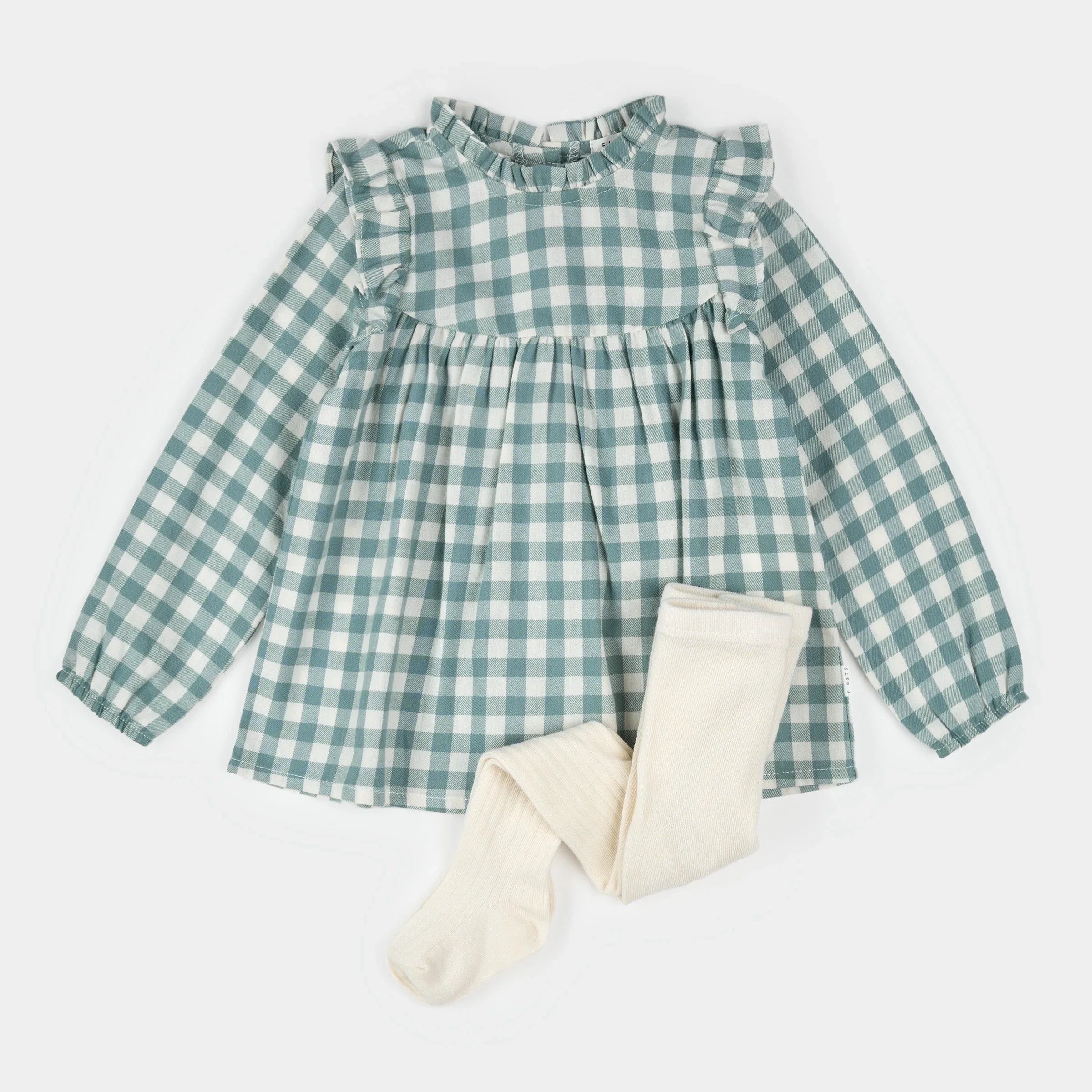 Dress Set | Teal Gingham | Petit Lem