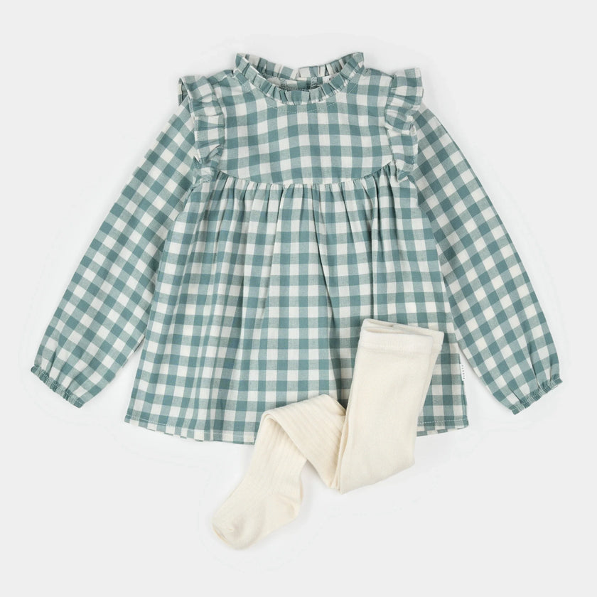 Dress Set | Teal Gingham | Petit Lem