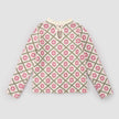 Scalloped Mock Neck Sweater | Pink Daisy | Miles the Label