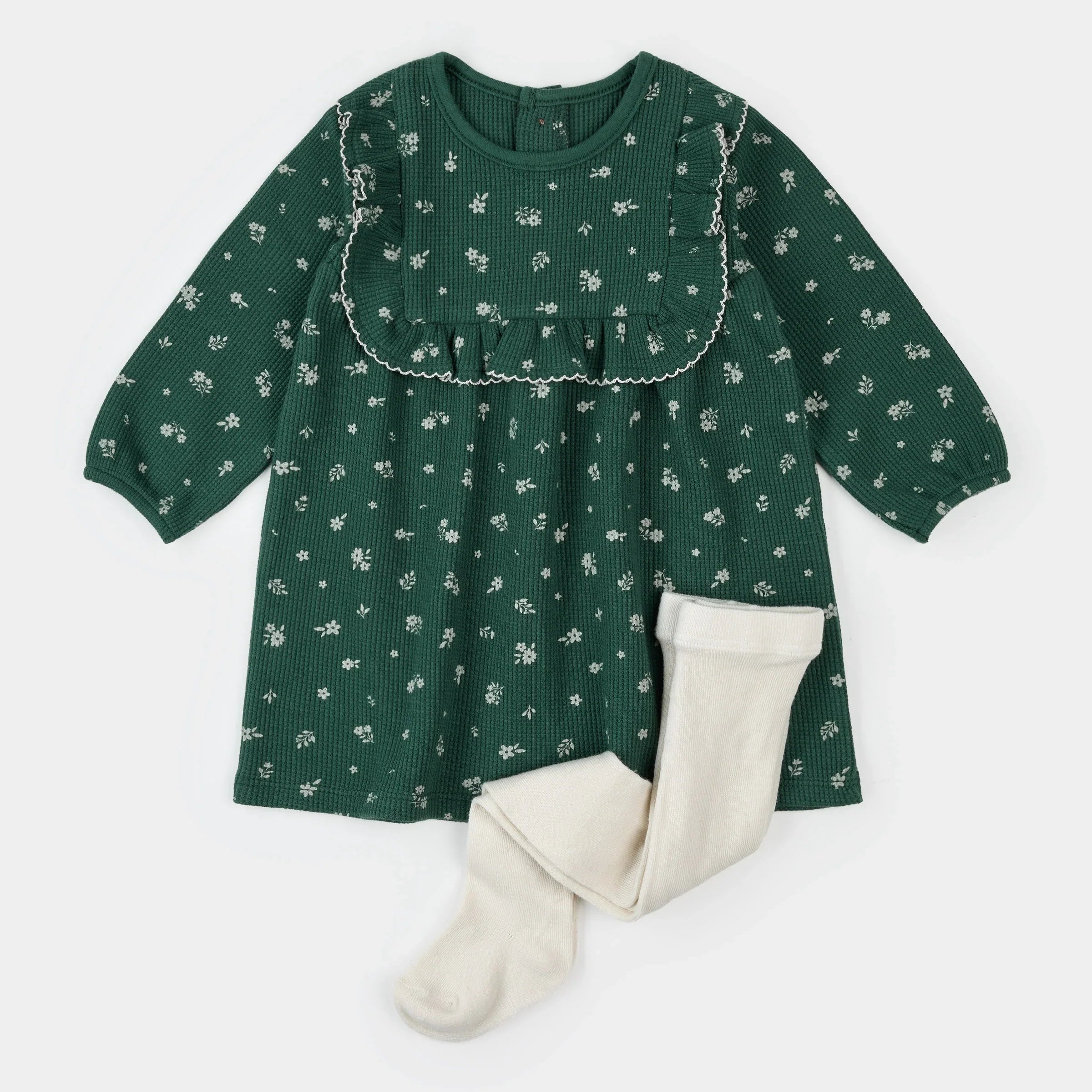 Thermal Dress Set with Tights | Snowpierce Print | Petit Lem