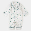 Poplin Sleeper | Pine Tree Print on Off-White | Petit Lem