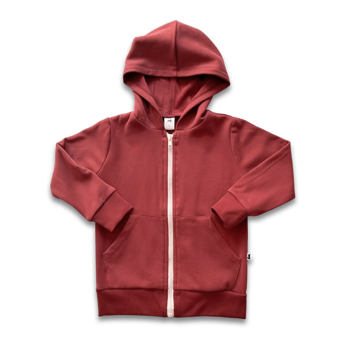 Youth Bamboo Fleece Zip-Up Hoodie | Terracotta