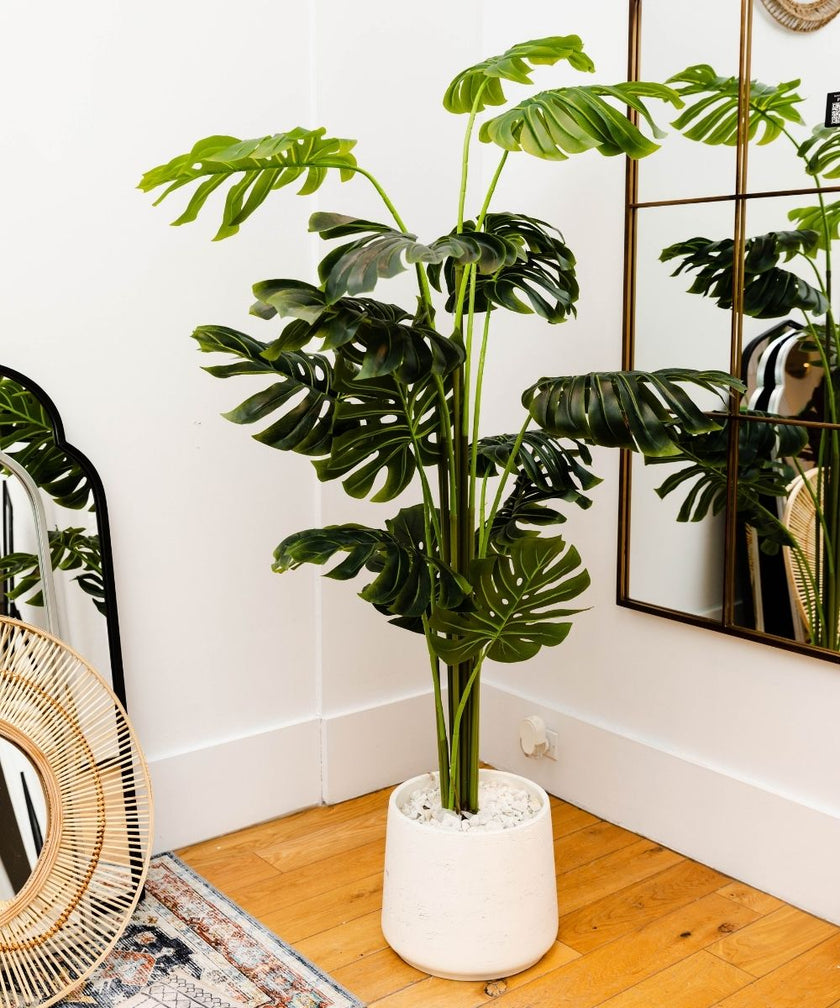 Lazaro White Cement Planter 13''