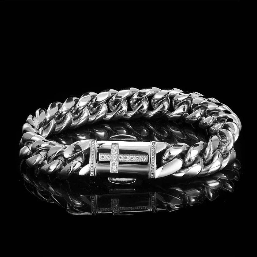 Stainless Steel Cuban Link Chain Personality Bracelet