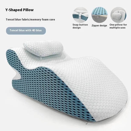 Sleeping Y-shaped Pillow Bed Watch Mobile Phone Memory Foam Pillow Neck Protector