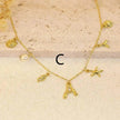 26 Bamboo Letter Necklace Starfish Shell Necklace for Women