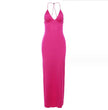 Halter neck Spaghetti Backless Butterfly Design Spring Summer long dress