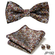 Men's Jacquard Bow Tie Set – Bow Tie, Pocket Square & Cufflinks | 36 Colors | Canada & USA