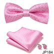Men's Jacquard Bow Tie Set – Bow Tie, Pocket Square & Cufflinks | 36 Colors | Canada & USA