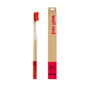F.e.t.e. - Bamboo Toothbrush Well Red Medium (1ct)