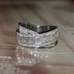 Fashion Temperament copper micro-set ladies ring