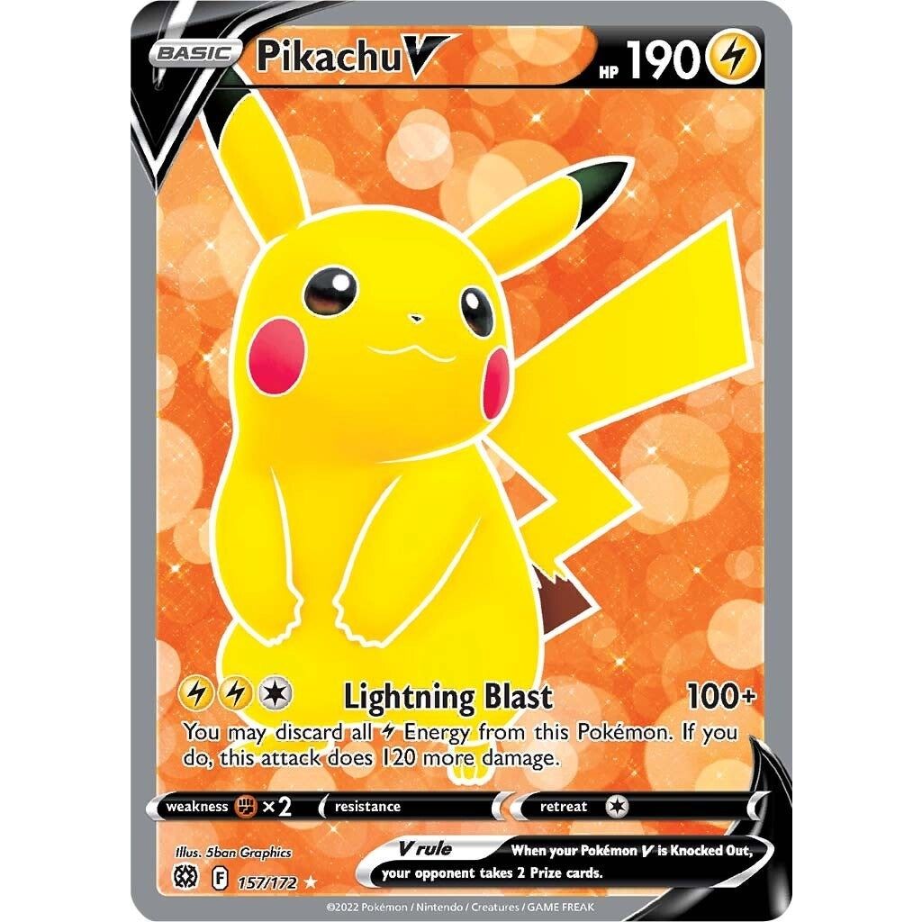 Pikachu V (Full Art) (157/172) (SWSH09)