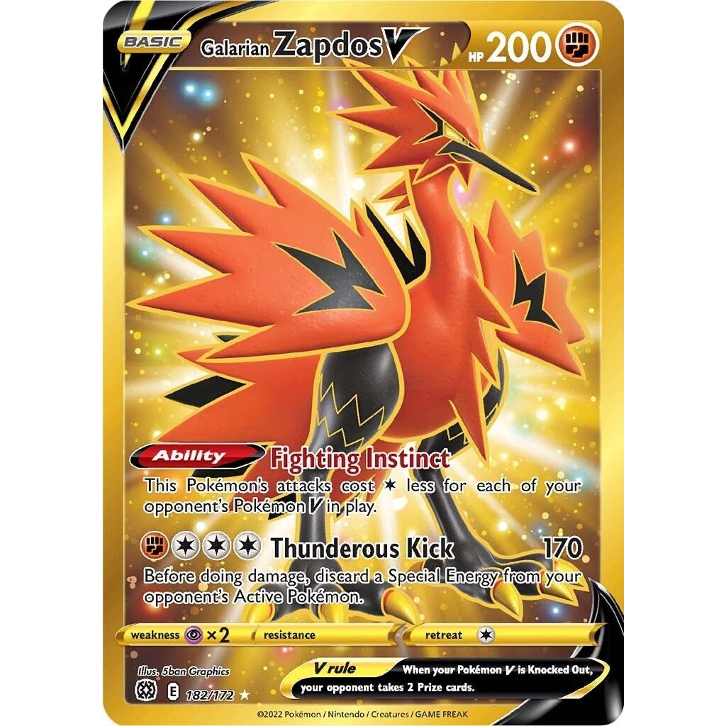 Galarian Zapdos V (Secret) (182/172) (SWSH09)