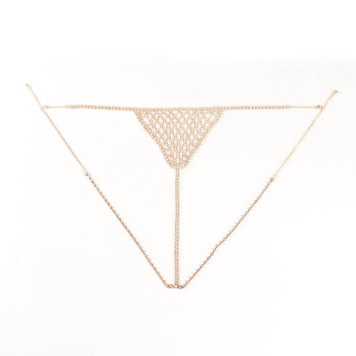 Lingerie Nightclub Body Chains – Diamond Rhinestone Bra and Panties Set