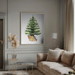 Impression sur toile : Arbre de Noël aquarelle confortable (2)