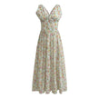 Women's Summer French Seaside Vacation Waist-tight Temperament Midi Skater Dress