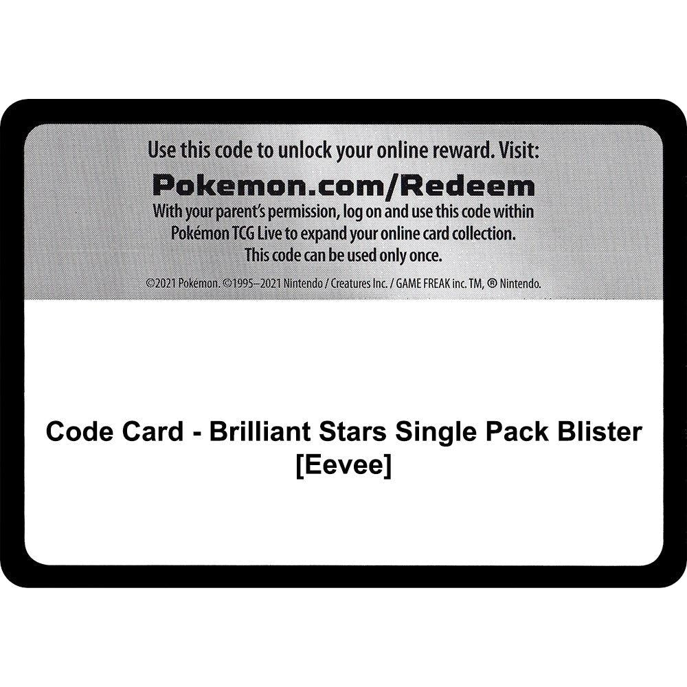 Code Card - Brilliant Stars Single Pack Blister [Eevee] (SWSH09)