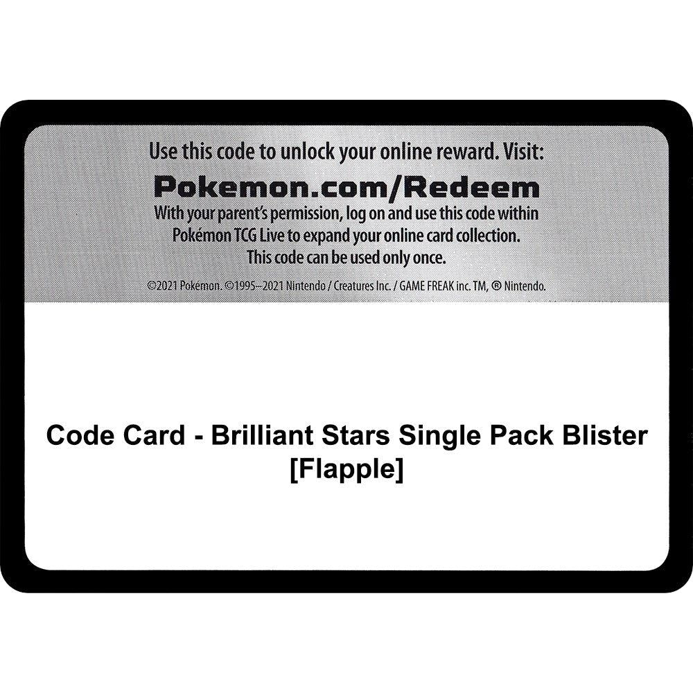 Code Card - Brilliant Stars Single Pack Blister [Flapple] (SWSH09)
