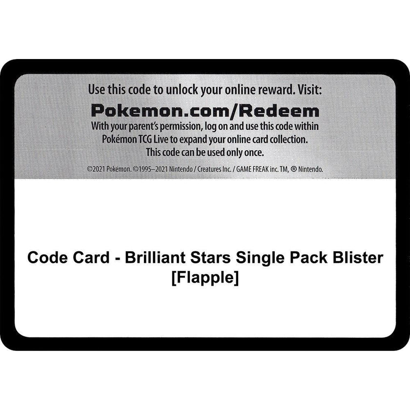 Code Card - Brilliant Stars Single Pack Blister [Flapple] (SWSH09)