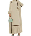 Elegant Two piece for ArabWomen Abaya Underwear dress and Kimono Abaya Open front Abaya for  Middle Easter Arab Dubai Women
