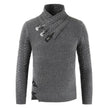 Men's Scalp Button Irregular Long Sleeve T-Shirt
