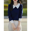 Lapels Bottoming Sweater blouse top For Women