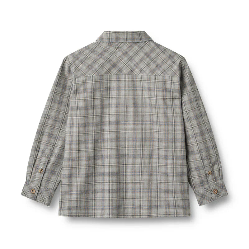 Oscar Shirt | Cloudy Blue Check | Wheat Kids
