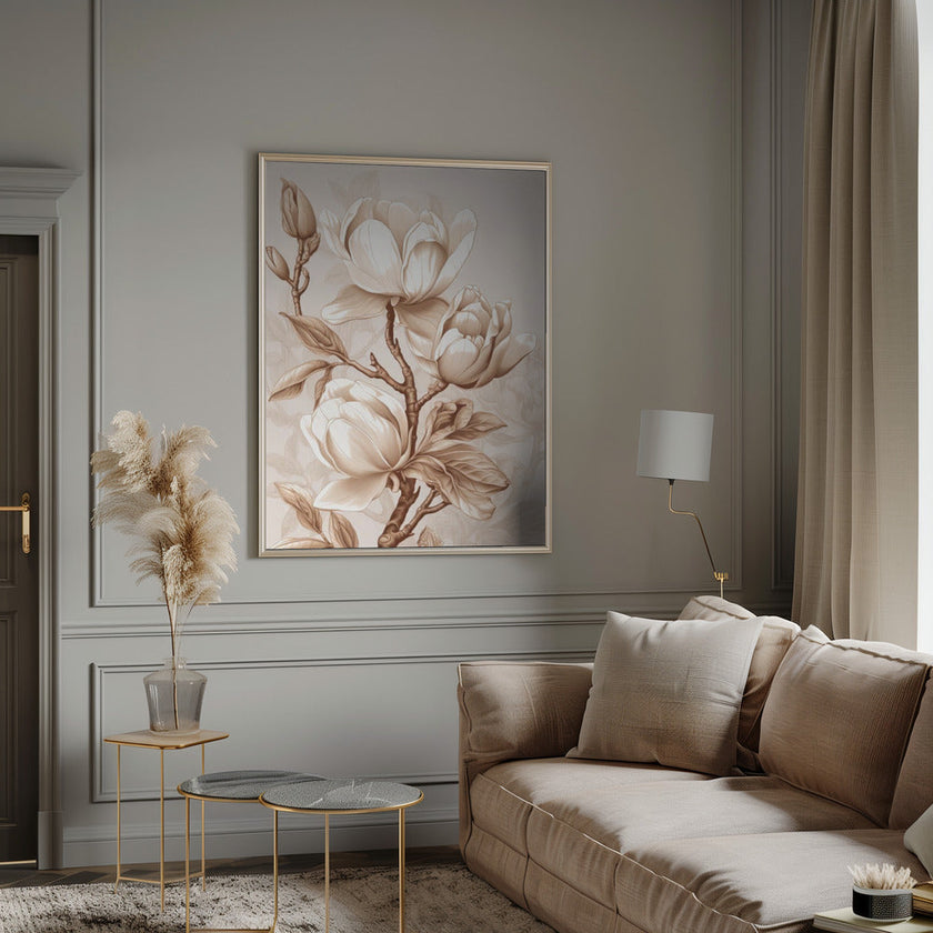 Fleurs Beige 2