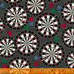Windham Fabrics - Man Cave - Darts on Black