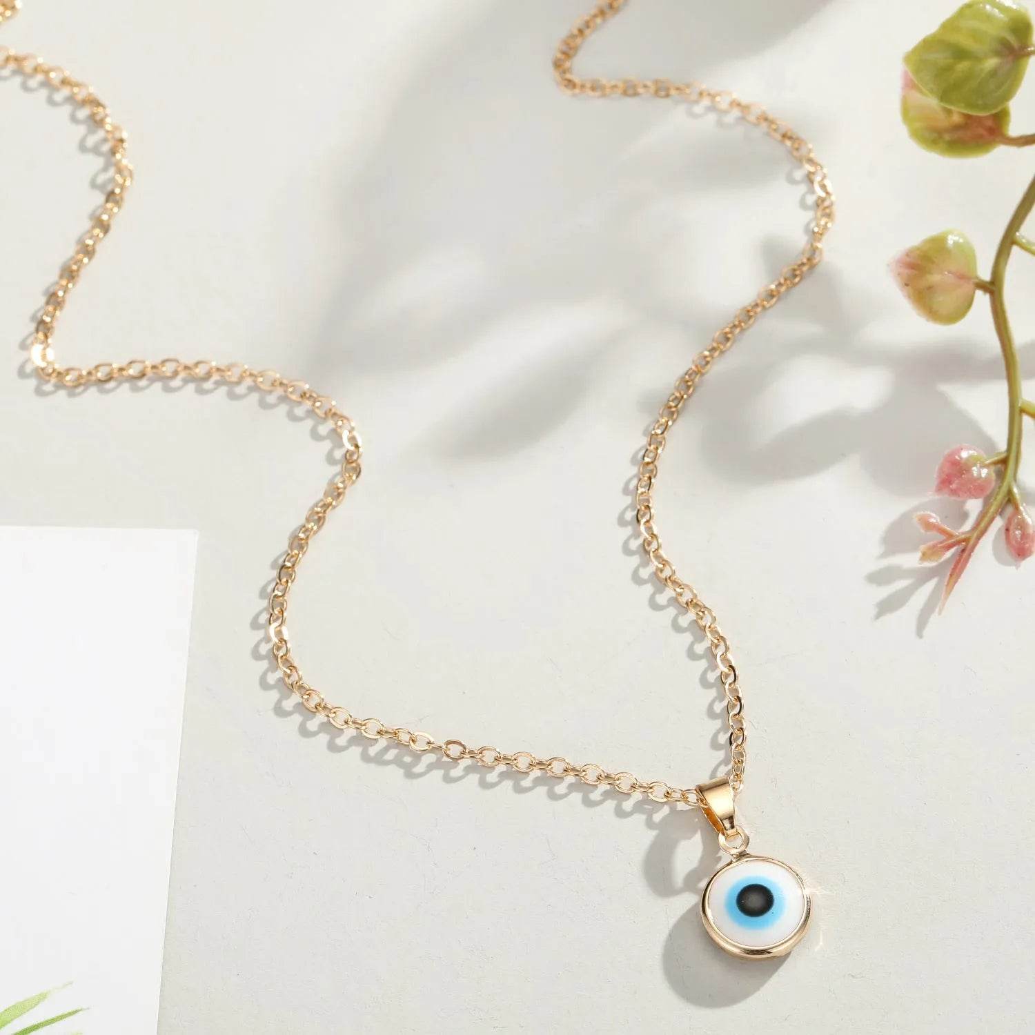 Blue eye pendant Alloy necklace chain Fashion Accessories