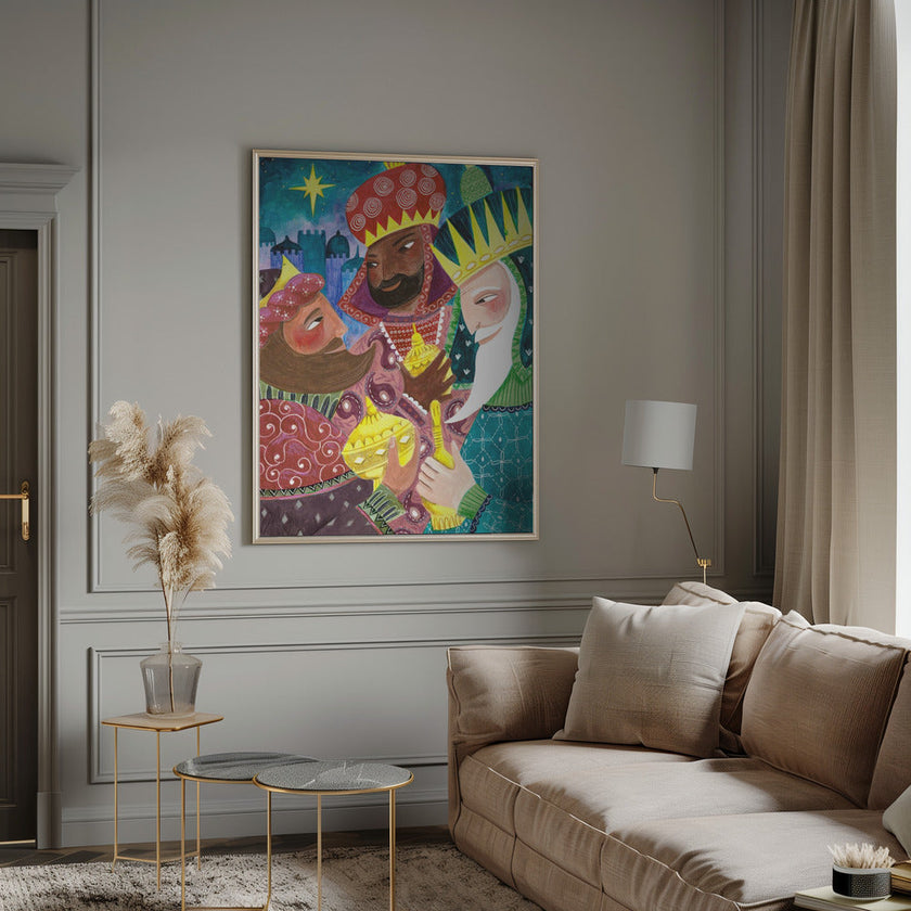 Impression sur toile d'art mural : Les Trois Rois, Les Trois Sages