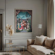 Impression sur toile d'art mural : Noël avec Marie et l'enfant Jésus