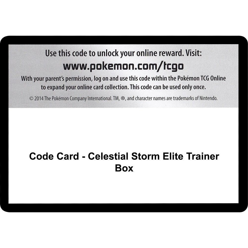 Code Card - Celestial Storm Elite Trainer Box (CES)