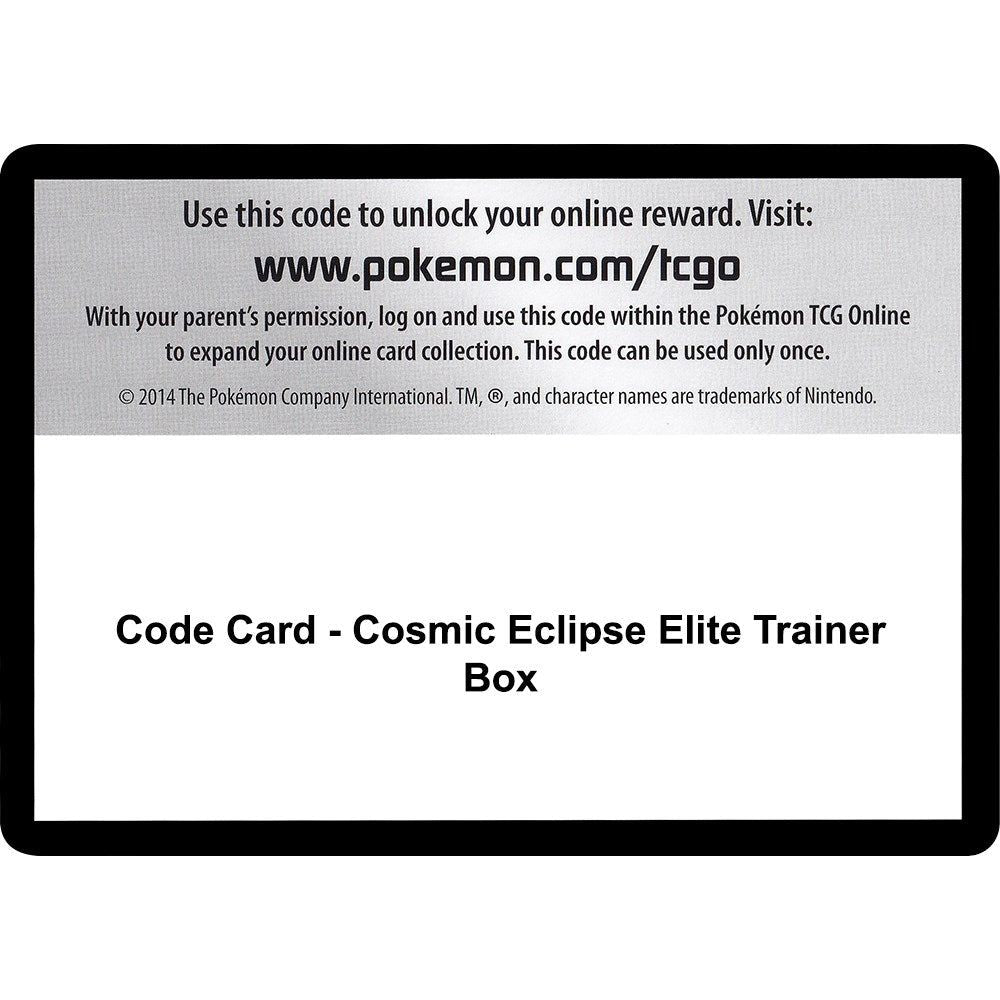 Code Card - Cosmic Eclipse Elite Trainer Box (SM12)