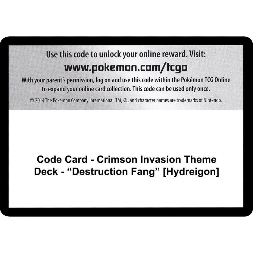 Code Card - Crimson Invasion Theme Deck - 