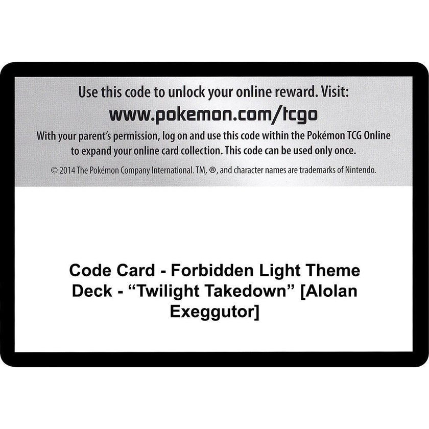 Code Card - Forbidden Light Theme Deck - 