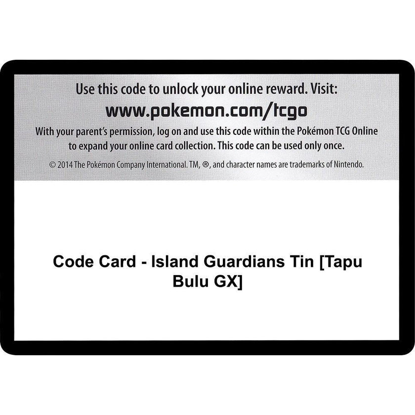 Code Card - Island Guardians Tin [Tapu Bulu GX] (SM02)