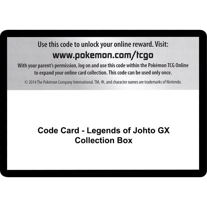Code Card - Legends of Johto GX Collection Box (SM05)