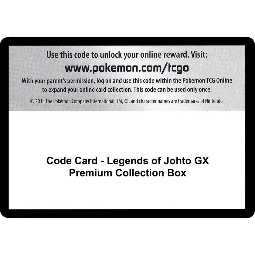 Code Card - Legends of Johto GX Premium Collection Box (SM05)