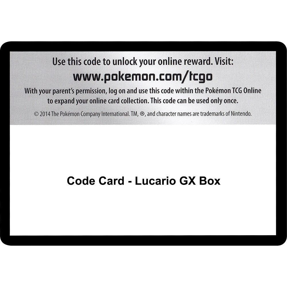 Code Card - Lucario GX Box (SM05)