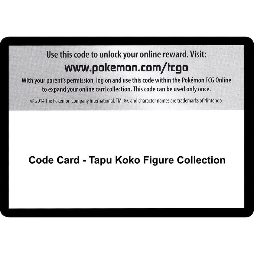 Code Card - Tapu Koko Figure Collection (SM02)