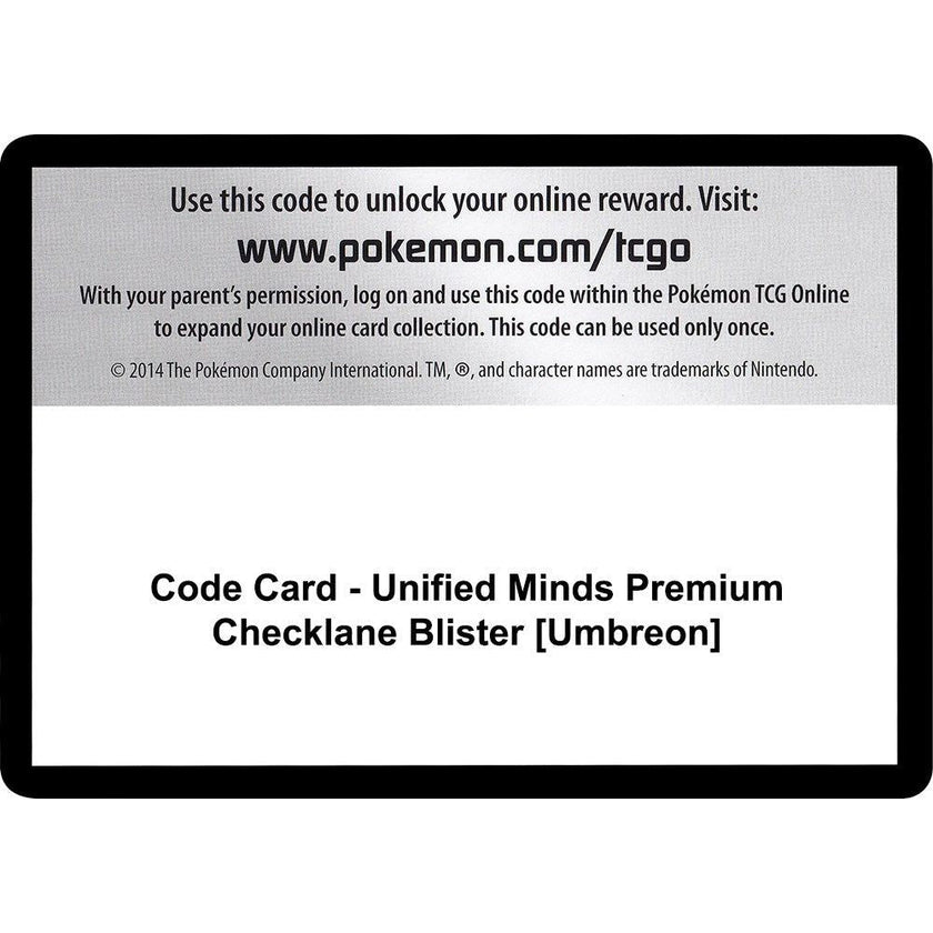 Code Card - Unified Minds Premium Checklane Blister [Umbreon] (SM11)