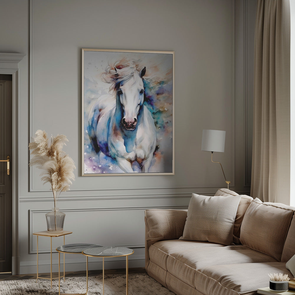 Cheval à l'aquarelle (1)
