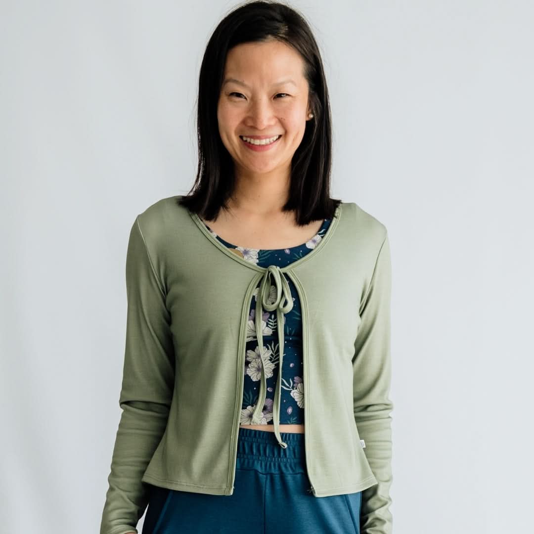 Ladies Bamboo Longline Bralette-Style Tank | Juniper