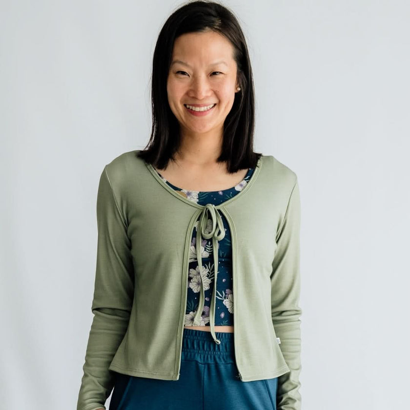 Ladies Bamboo Longline Bralette-Style Tank | Juniper