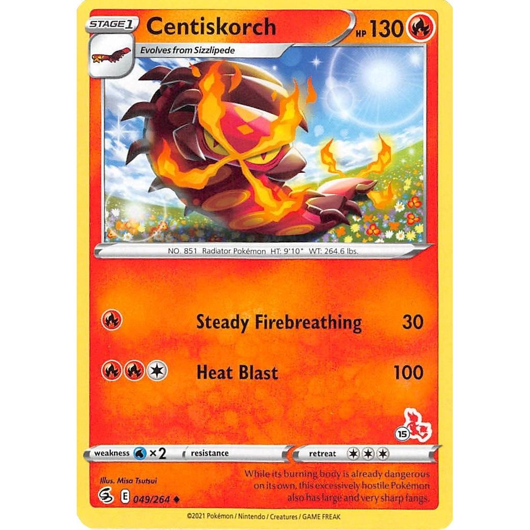 Centiskorch - 049/264 (#15 Cinderace Stamped) (049/264) (BA22)