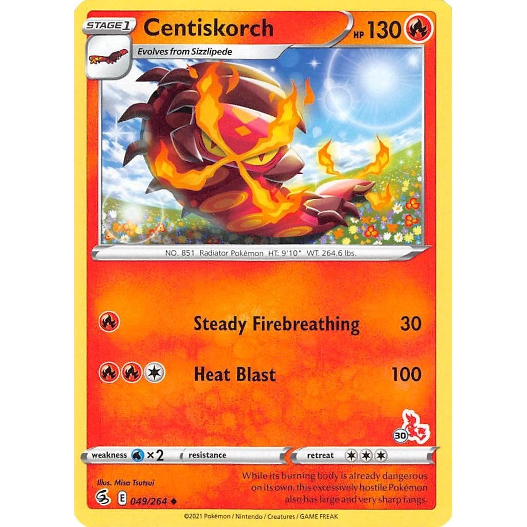Centiskorch - 049/264 (#30 Cinderace Stamped) (049/264) (BA22)